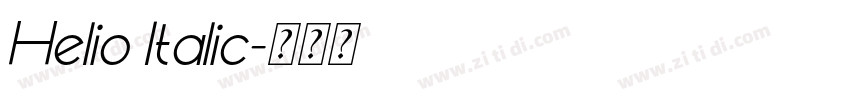 Helio Italic字体转换